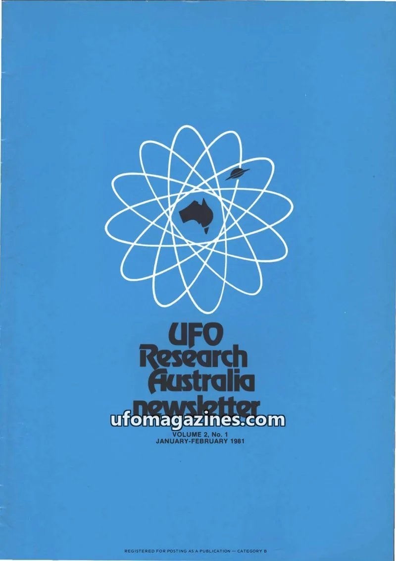 Cover of UFO Research Australia Newsletter issue Vol. 2, No. 1: UFO Research Australia newsletter