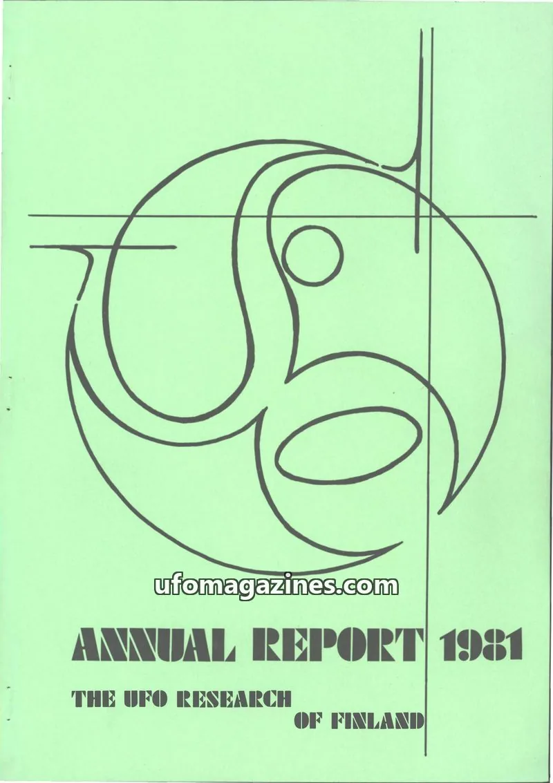 Cover of UFO Research of Finland issue 1981: ANNUAL REPORT 1981
