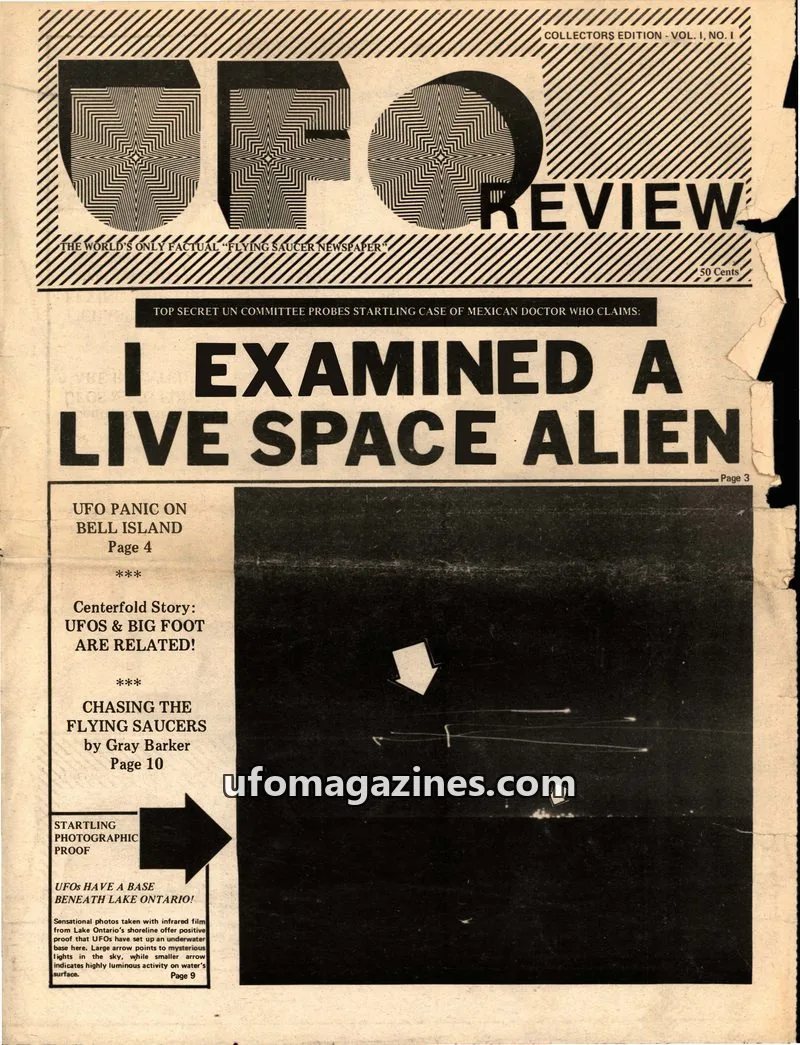 Cover of UFO Review (Tim Beckley) issue VOL. I, NO. 1: UFO REVIEW