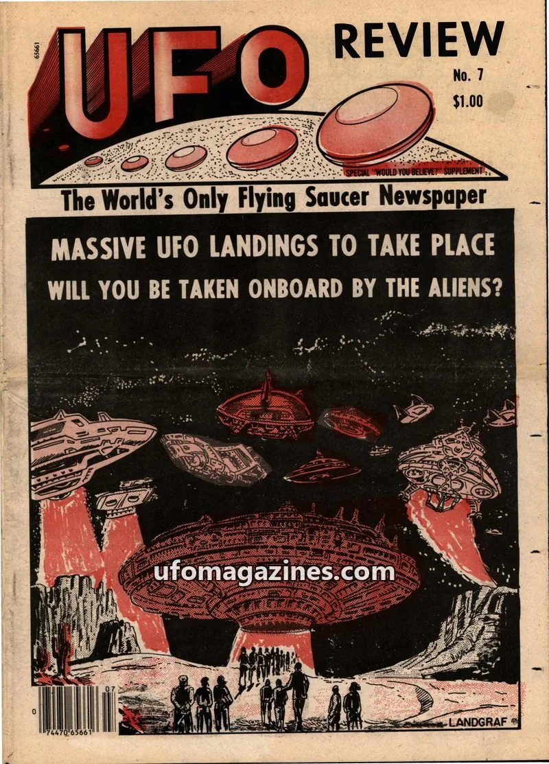 Cover of UFO NEWS SERVICE issue No. 7: UFO REVIEW