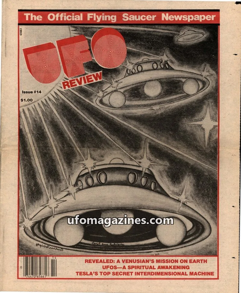 Cover of UFO NEWS SERVICE issue 14: The Official Flying Saucer Newspaper