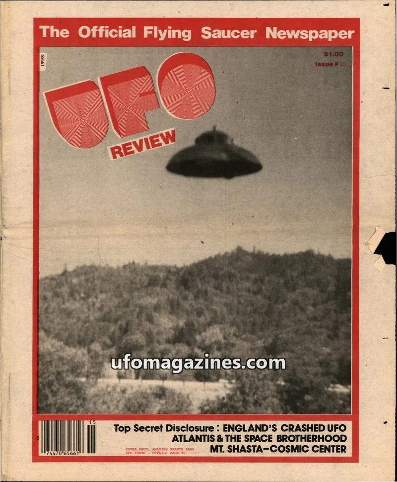 Cover of UFO NEWS SERVICE issue #15: The Official Flying Saucer Newspaper