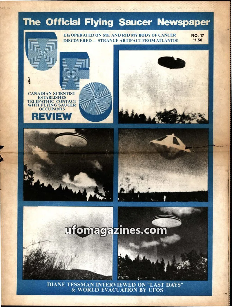 Cover of UFO NEWS SERVICE issue 17: The Official Flying Saucer Newspaper