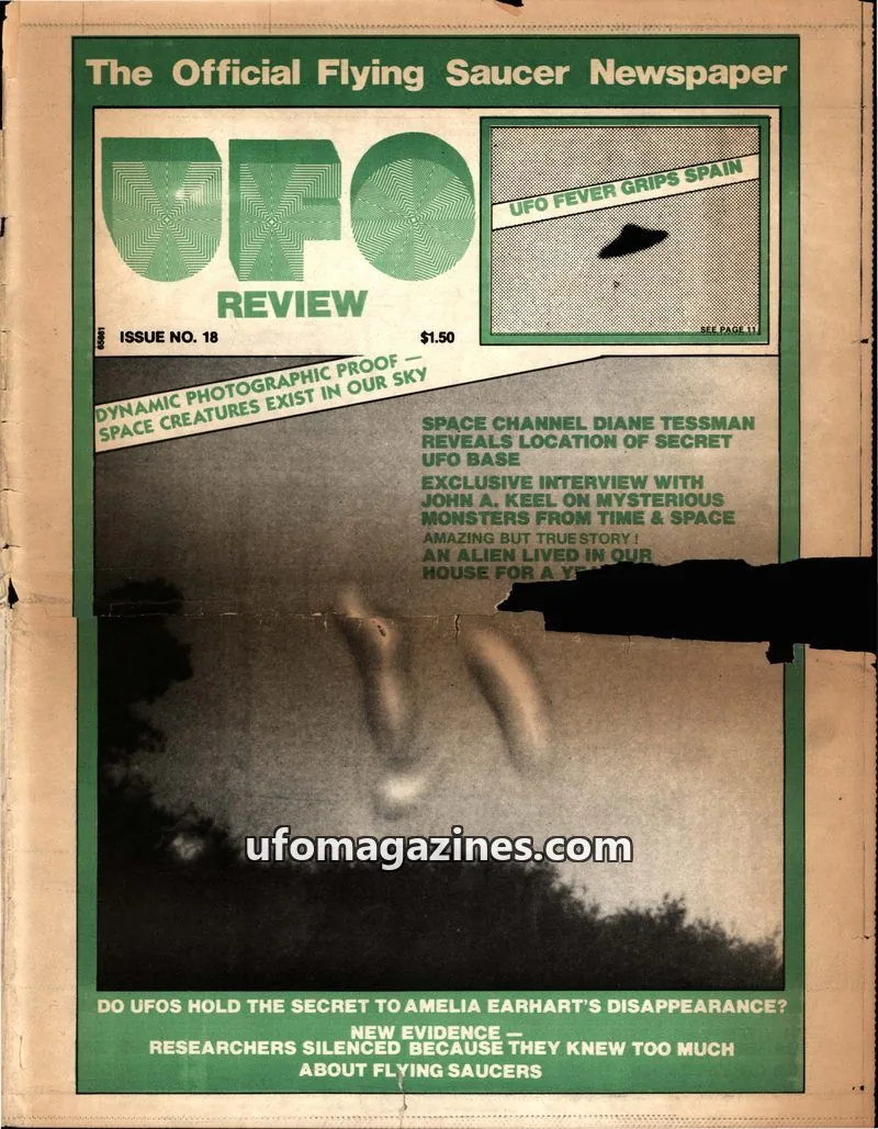 Cover of UFO NEWS SERVICE issue NO. 18: The Official Flying Saucer Newspaper UFO REVIEW