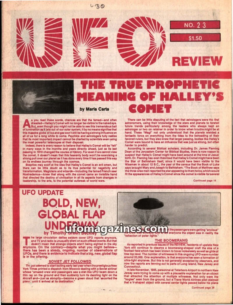 Cover of INNER LIGHT PUBLICATIONS issue NO. 23: UFO REVIEW