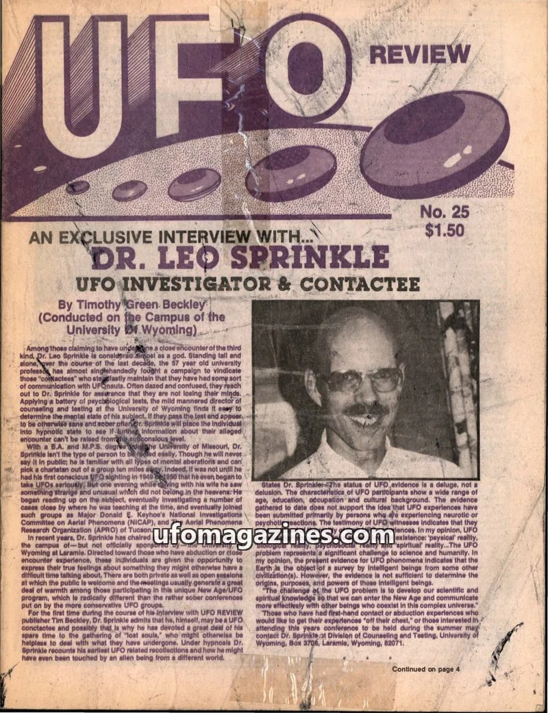 Cover of INNER LIGHT PUBLICATIONS issue No. 25: UFO REVIEW
