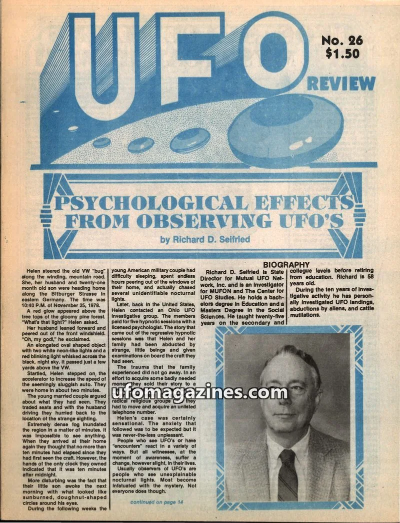 Cover of INNER LIGHT PUBLICATIONS issue No. 26: UFO REVIEW