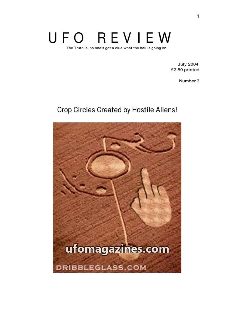 Cover of UFO Review issue 3: UFO REVIEW