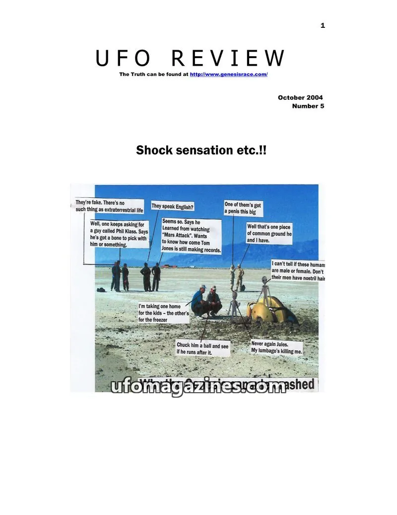 Cover of UFO Review issue Number 5: UFO REVIEW