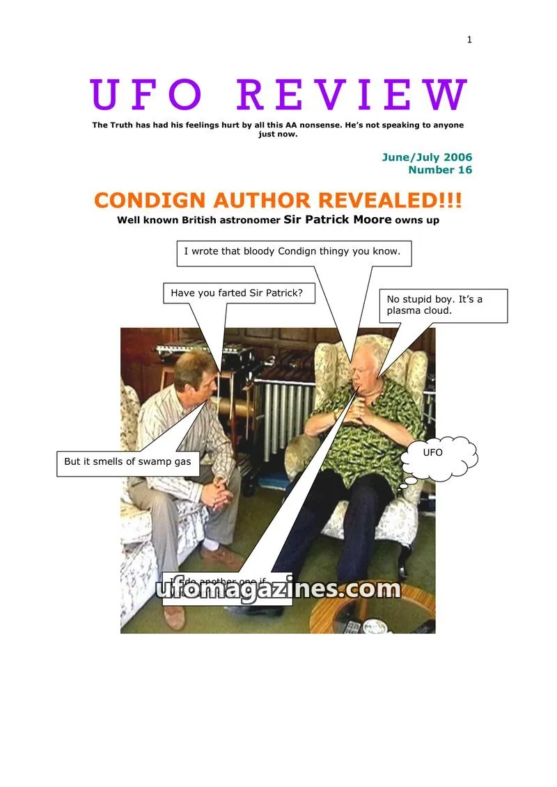 Cover of UFO Review issue 16: UFO REVIEW