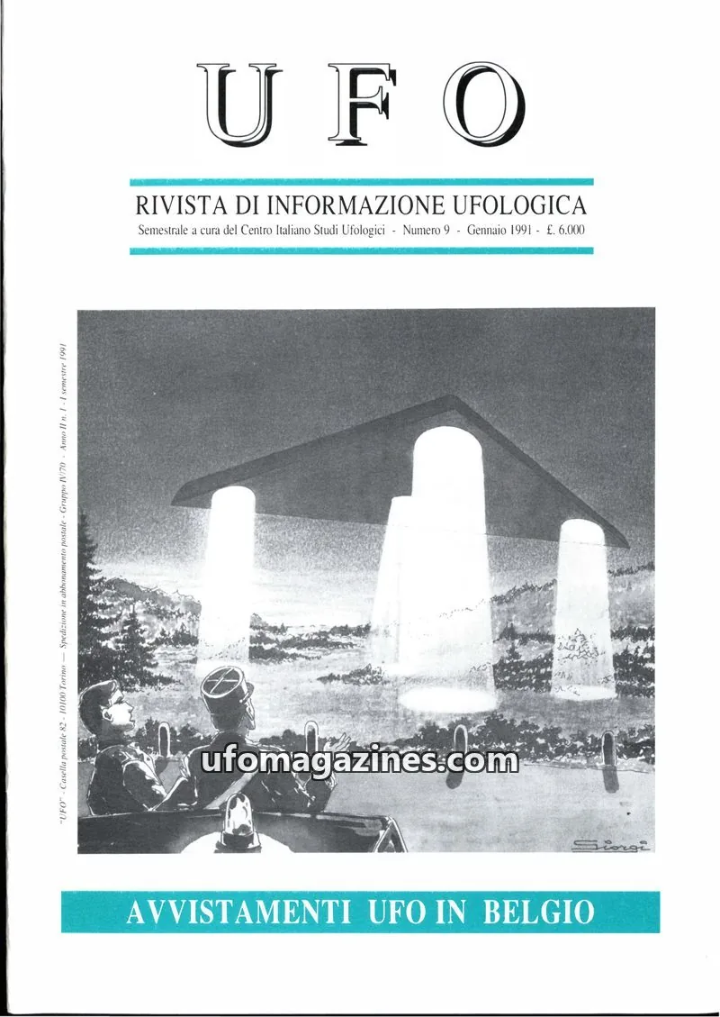 Cover of UFO Rivista di Informazione Ufologica (CISU) issue 9: UFO Rivista di Informazione Ufologica