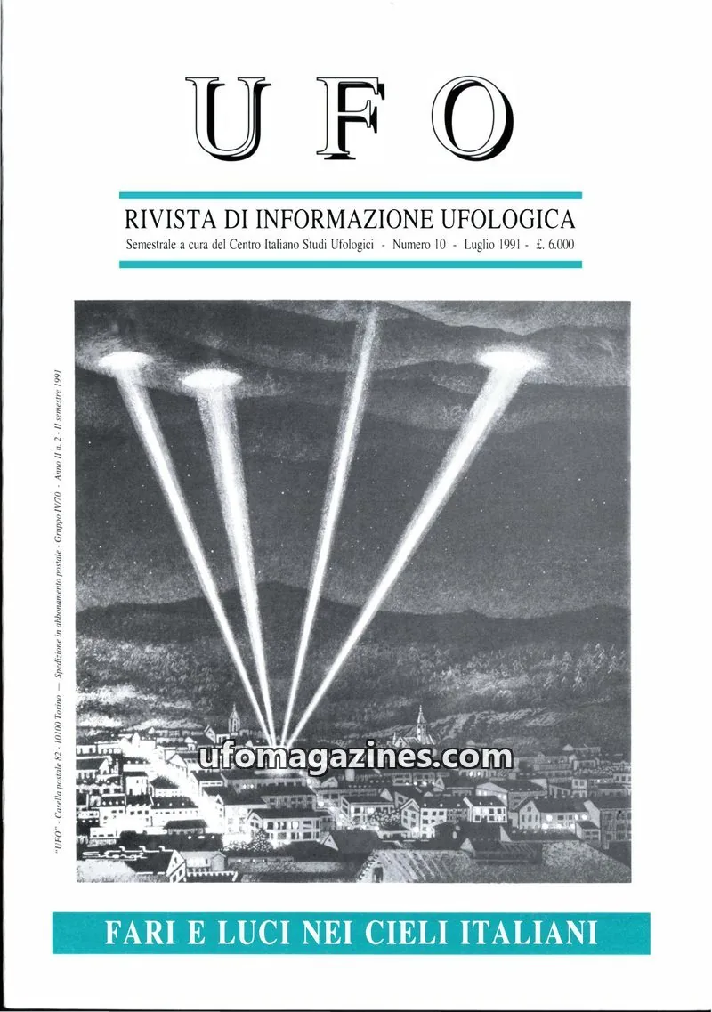 Cover of UFO Rivista di Informazione Ufologica (CISU) issue 10: RIVISTA DI INFORMAZIONE UFOLOGICA
