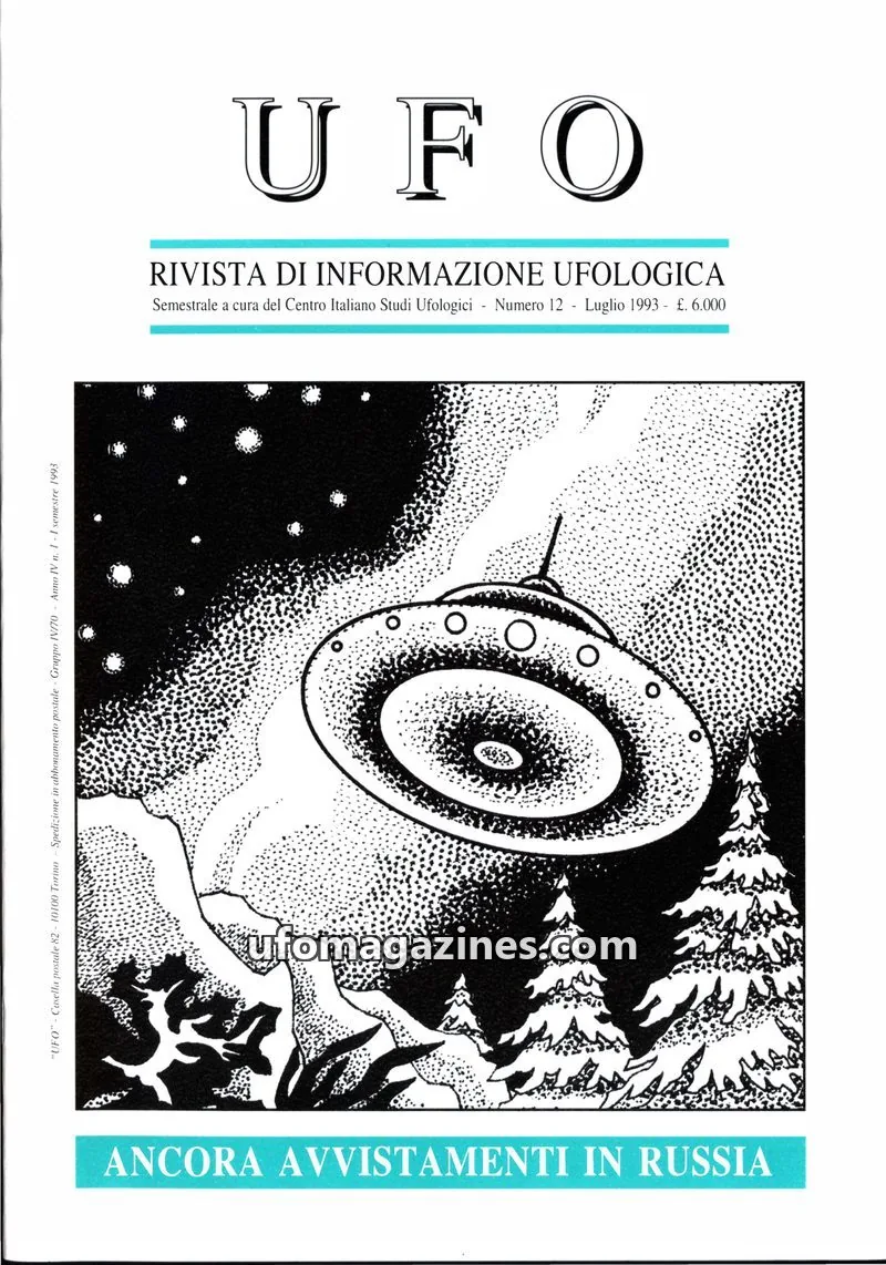 Cover of UFO Rivista di Informazione Ufologica (CISU) issue 12: UFO