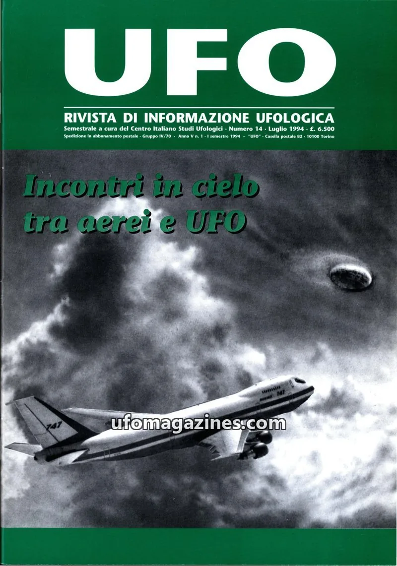 Cover of UFO Rivista di Informazione Ufologica (CISU) issue 14: UFO