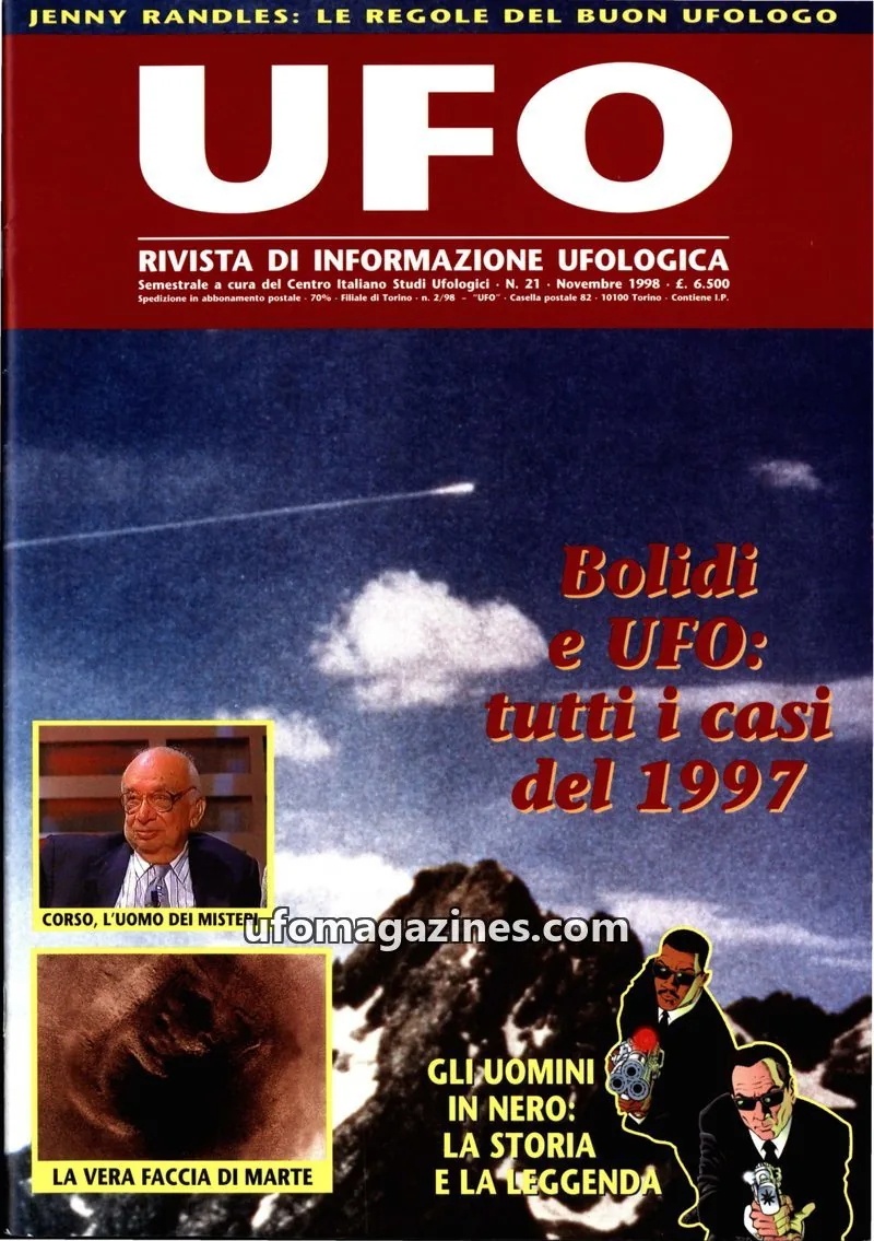 Cover of UFO Rivista di Informazione Ufologica (CISU) issue 21: UFO