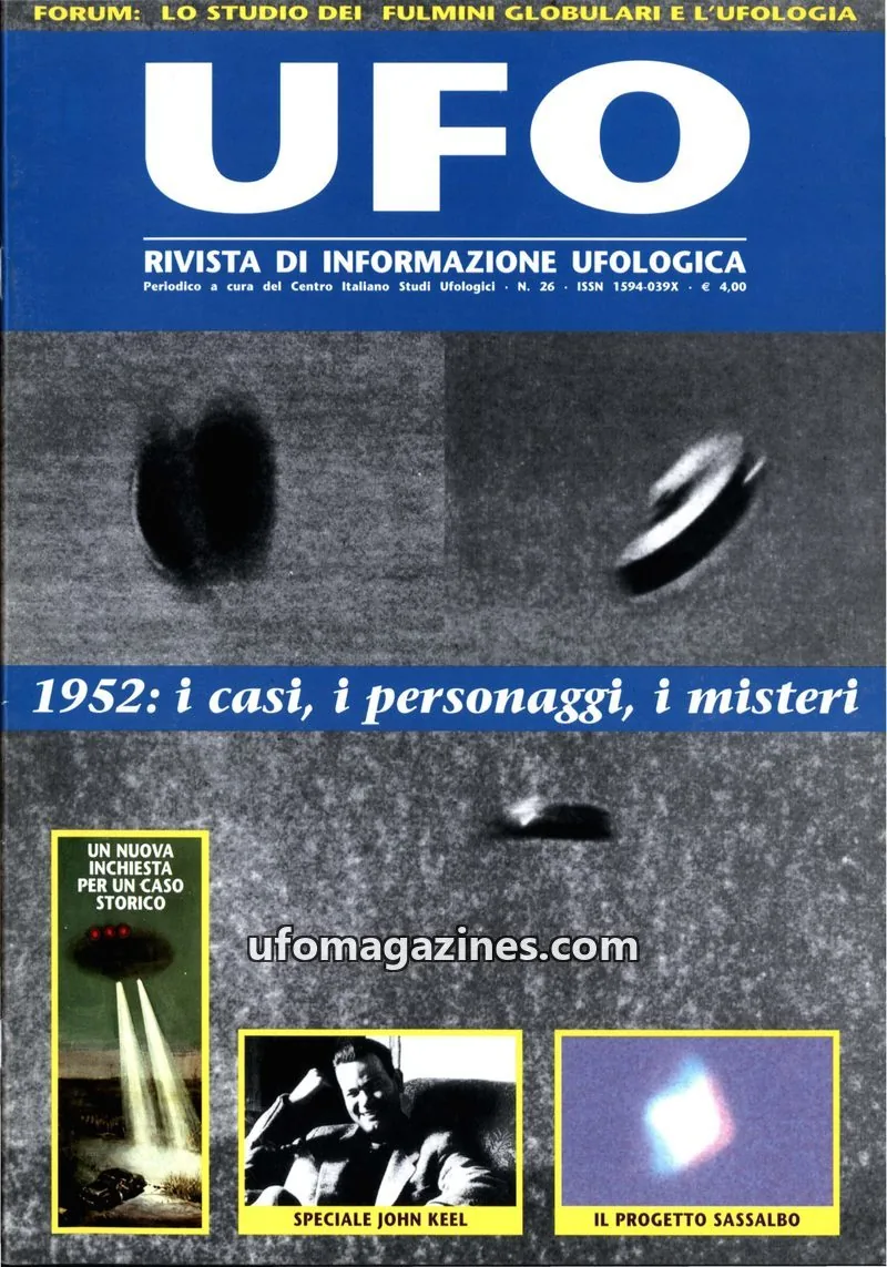 Cover of UFO Rivista di Informazione Ufologica (CISU) issue 26: UFO Rivista di Informazione Ufologica