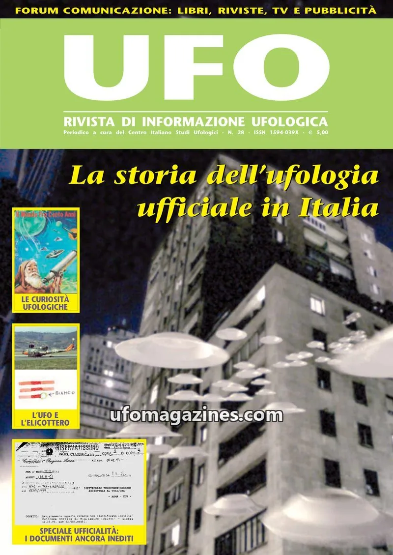 Cover of UFO Rivista di Informazione Ufologica (CISU) issue 28: UFO