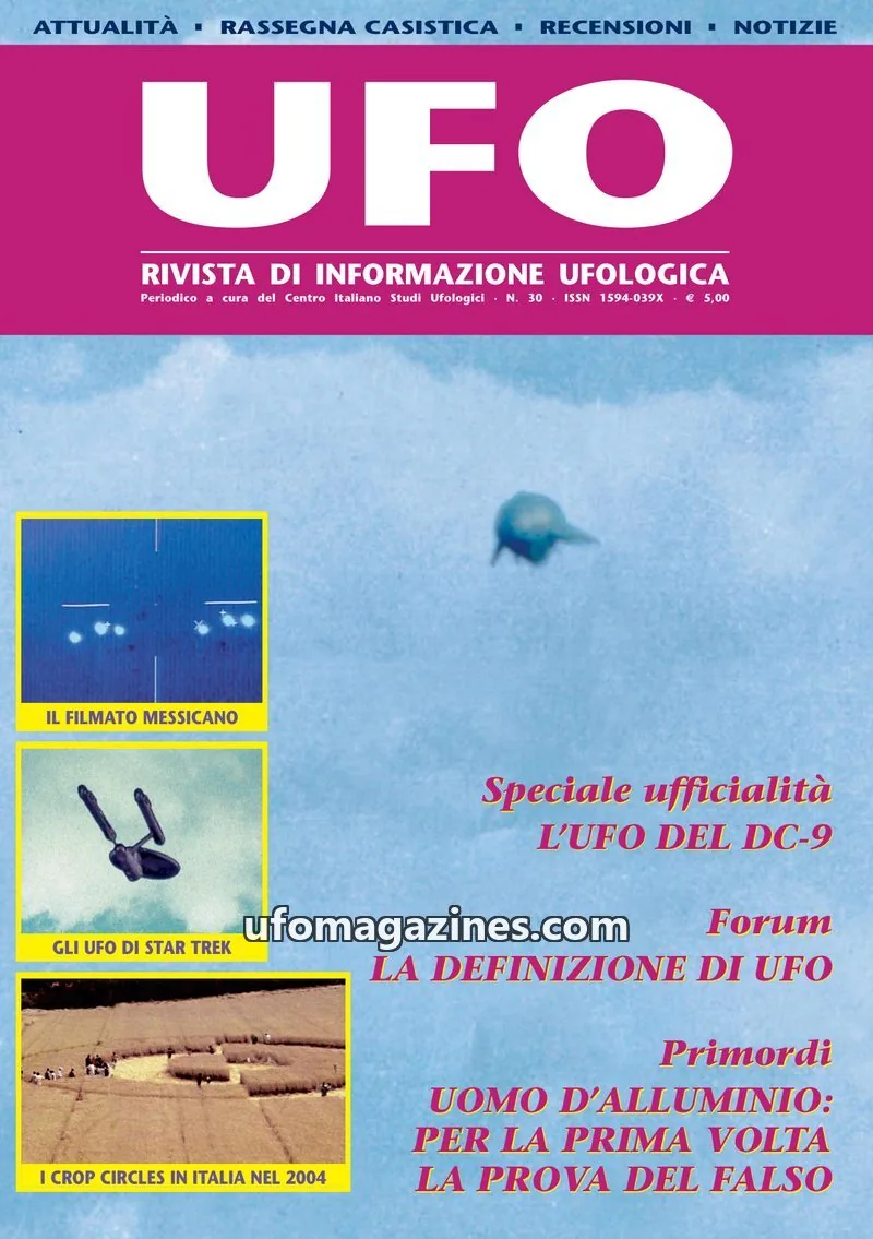Cover of UFO Rivista di Informazione Ufologica (CISU) issue 30: UFO