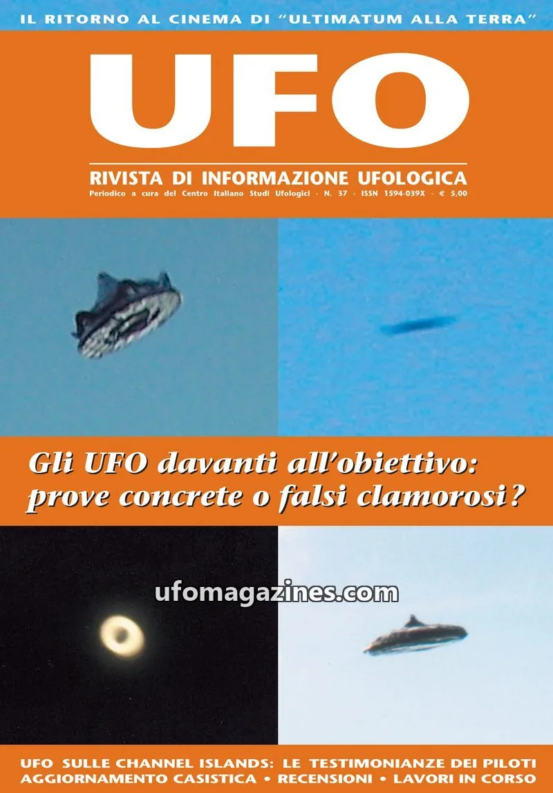 Cover of UFO Rivista di Informazione Ufologica (CISU) issue 37: UFO