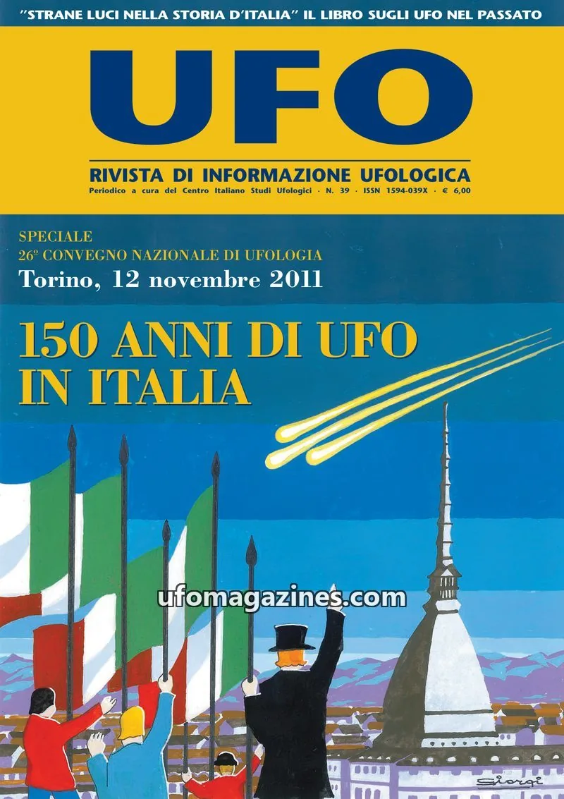 Cover of UFO Rivista di Informazione Ufologica (CISU) issue 39: UFO