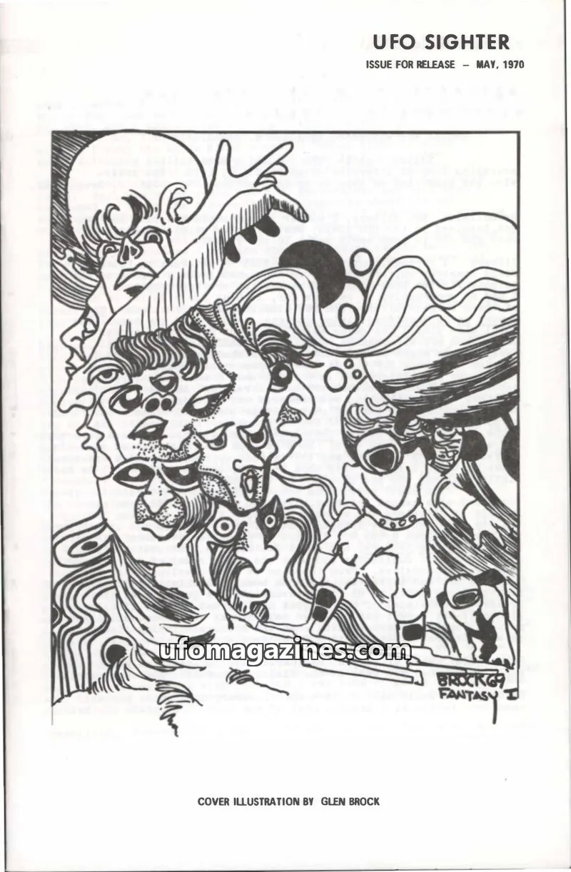 Cover of UFO Sighter (Allen Greenfield) issue MAY, 1970: UFO SIGHTER