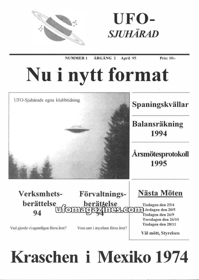 Cover of UFO-Sjuharad issue 1: UFO-SJUHÄRAD