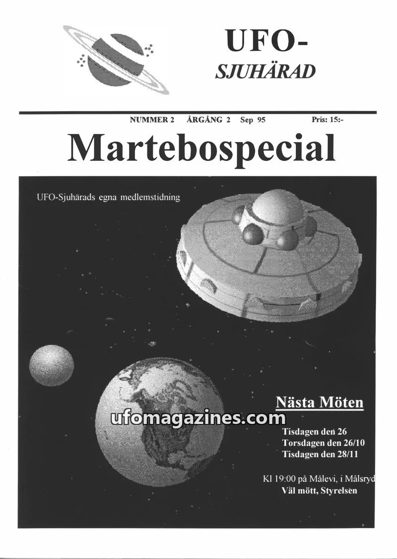 Cover of UFO-Sjuharad issue 2-95: UFO-Sjuhärad