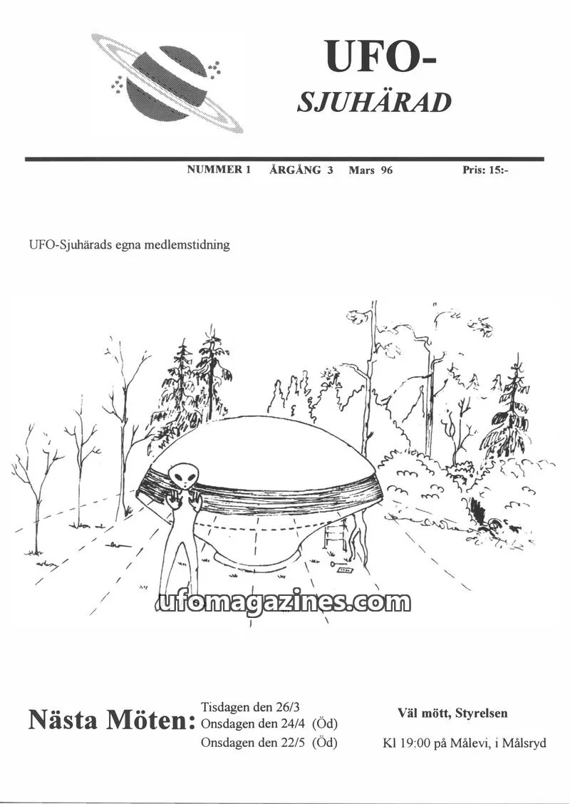 Cover of UFO-Sjuharad issue 1: UFO-SJUHÄRAD