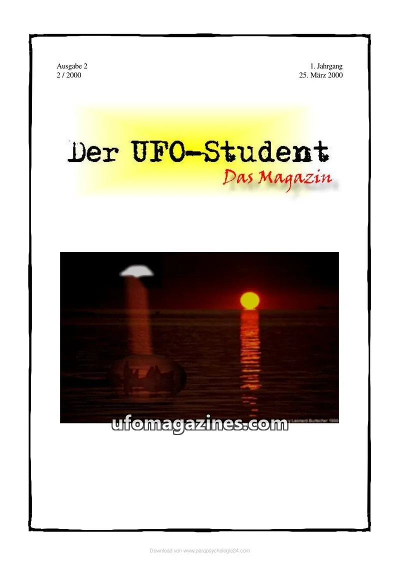 Cover of UFO Student issue 2: Der UFO-Student