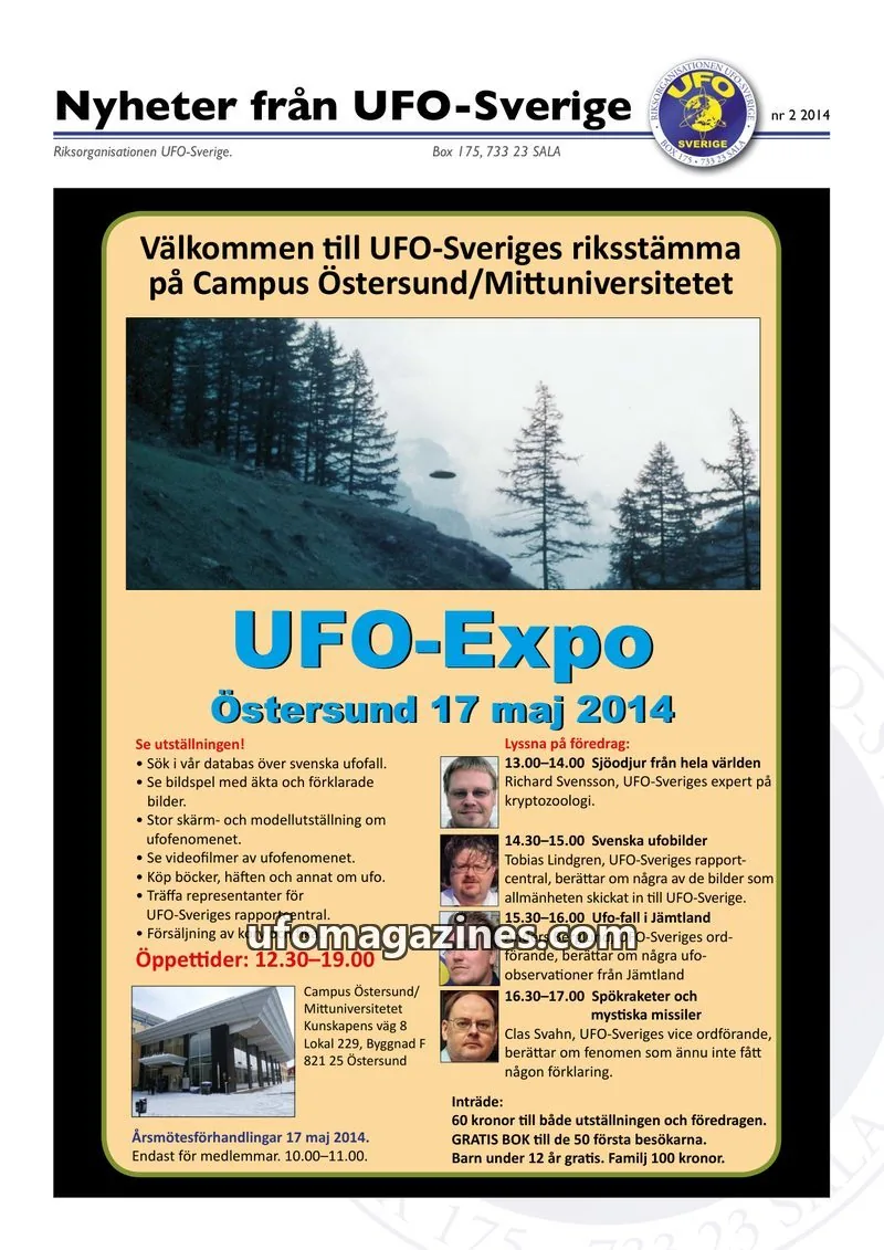 Cover of UFO-Sverige Nyhetsbrev issue 2: Nyheter från UFO-Sverige