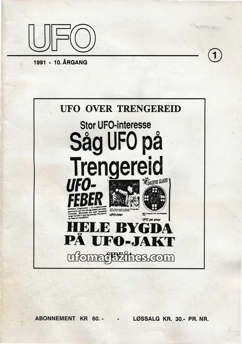 Cover of UFO issue 1/91: UFO