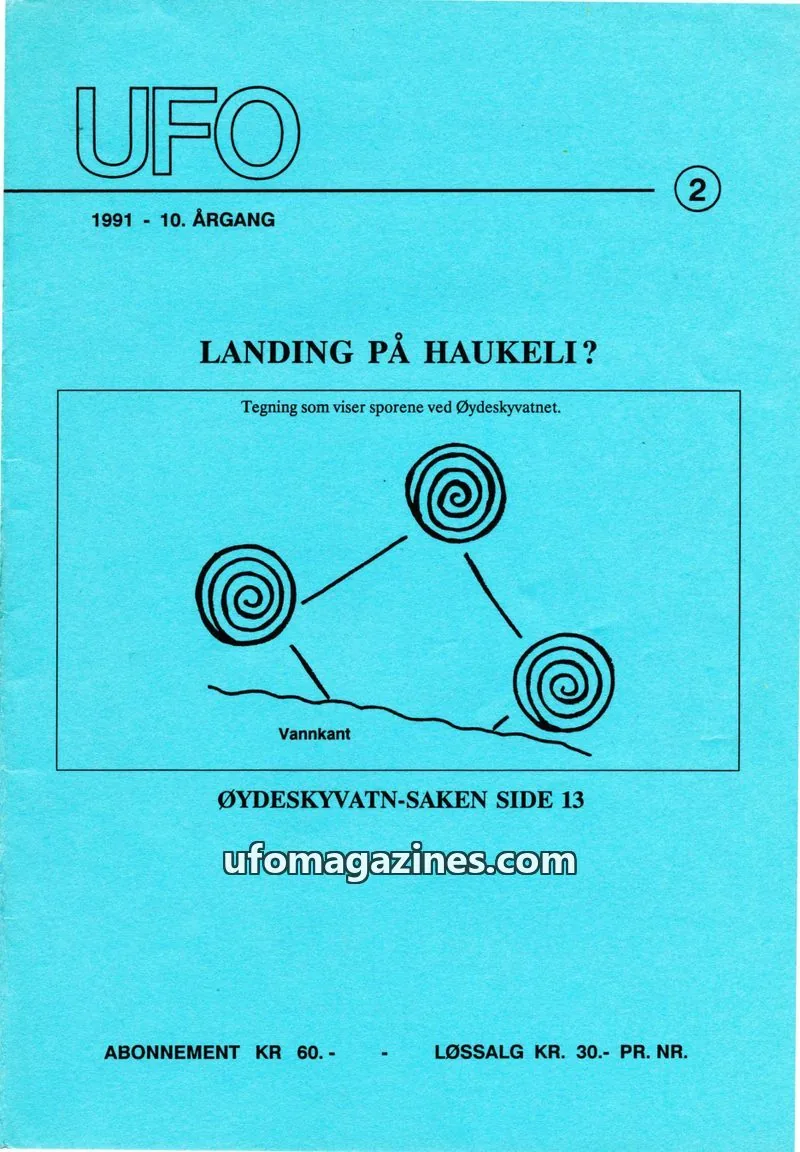 Cover of UFO issue NR.2: TIDSSKRIFTET UFO