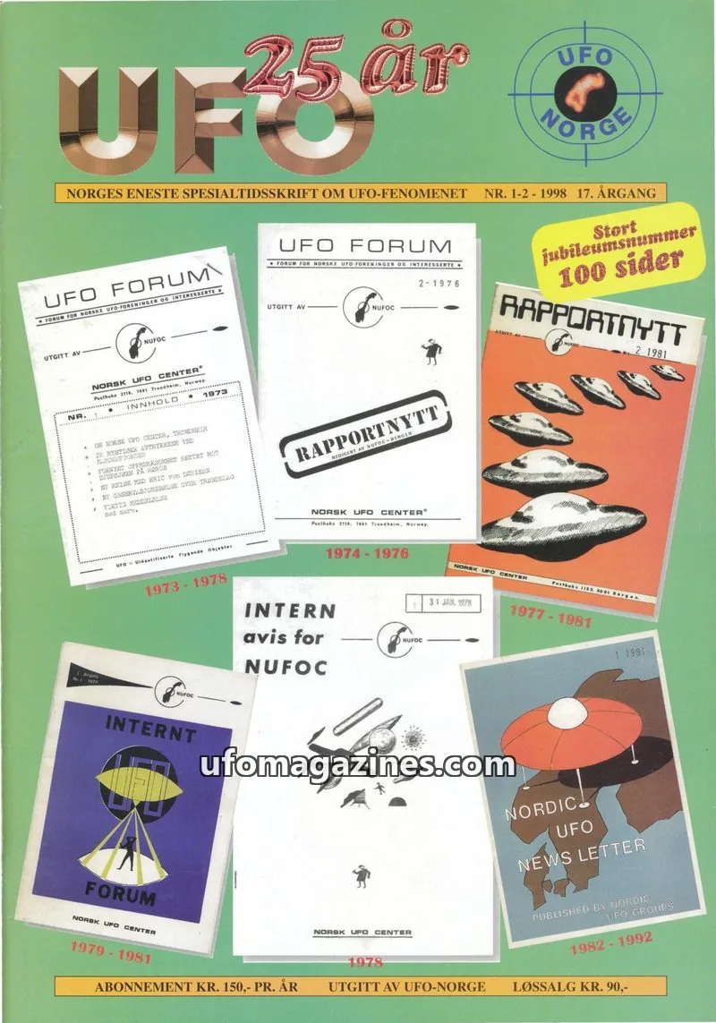 Cover of UFO issue 1-2: UFO NORGE