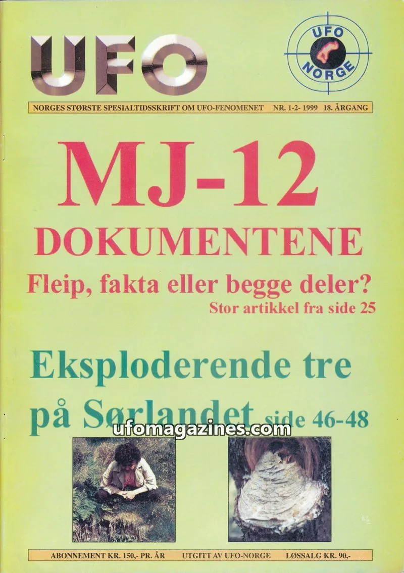 Cover of UFO issue 1-2: UFO NORGE