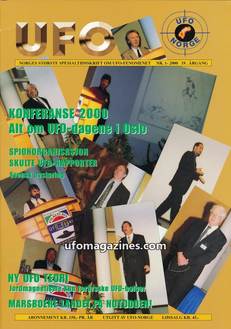Cover of UFO issue 1-2000: UFO NORGE