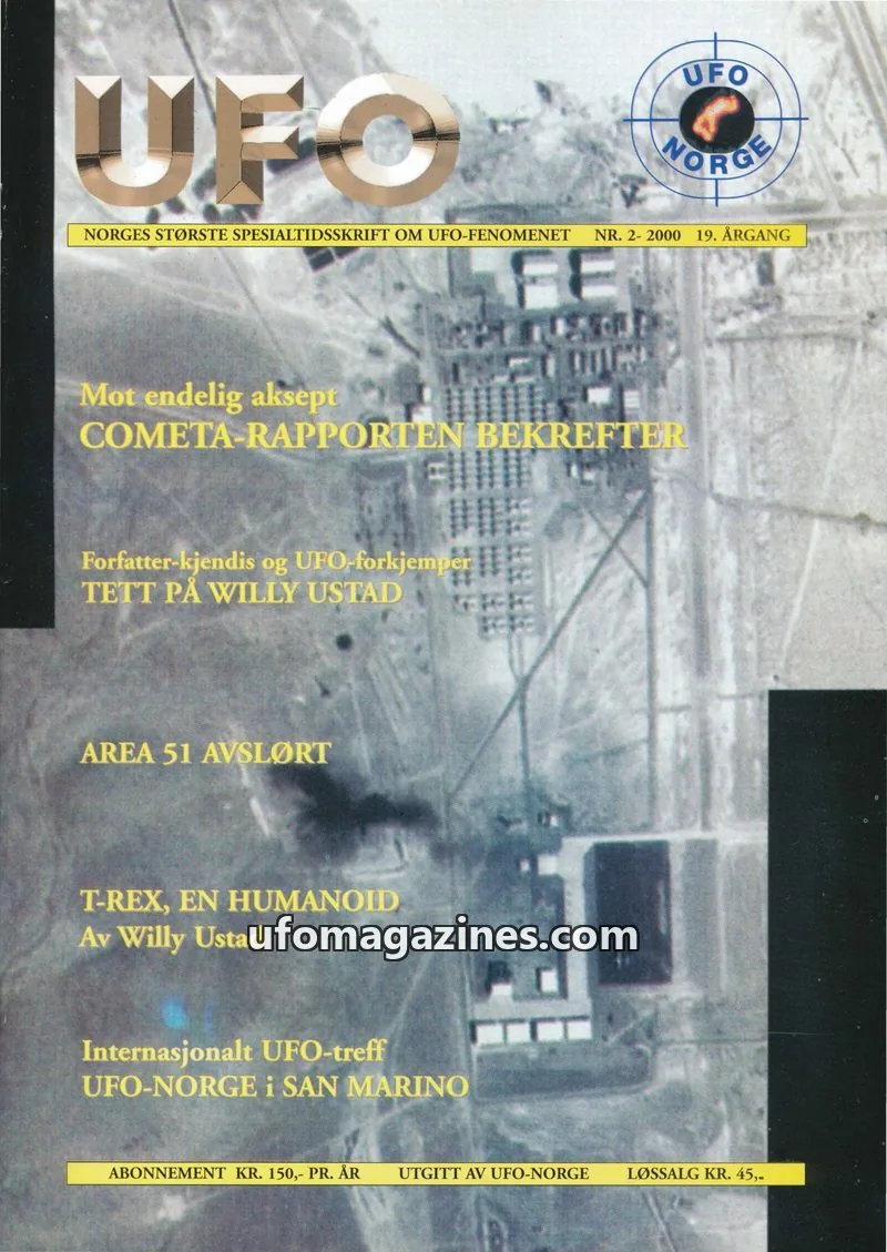 Cover of UFO issue 2-2000: UFO NORGE