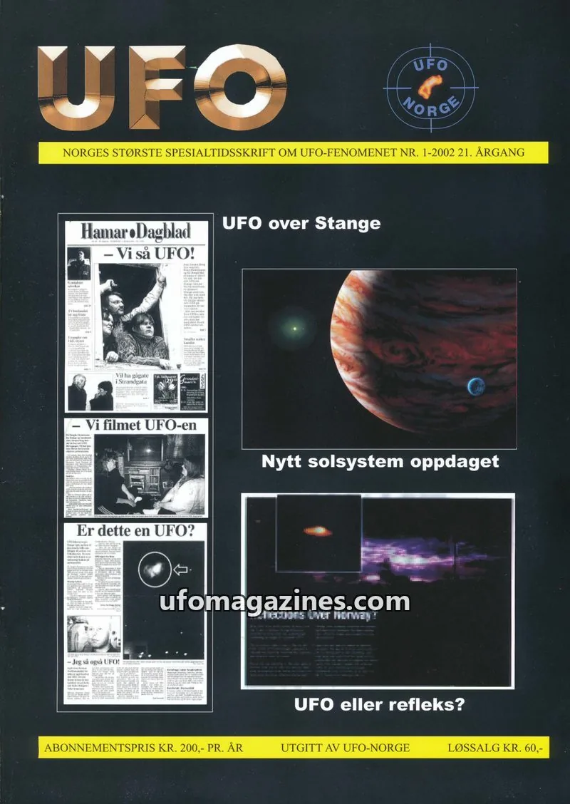 Cover of UFO issue 1-2002: UFO