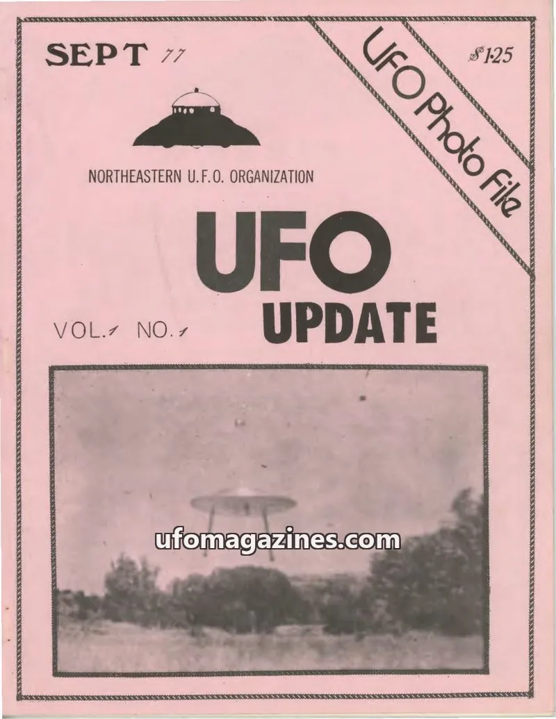 Cover of Northeastern U.F.O. Organization issue 1: UFO UPDATE