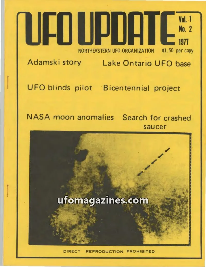 Cover of NORTHEASTERN UFO ORGANIZATION issue Vol. 1 No. 2: UFO UPDATE
