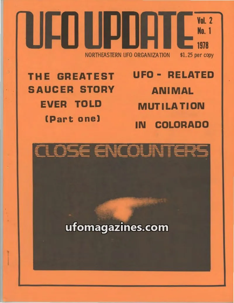 Cover of NORTHEASTERN UFO ORGANIZATION issue 1: UFO UPDATE