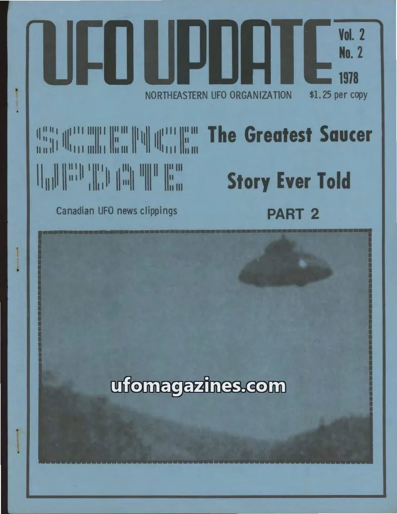 Cover of NORTHEASTERN UFO ORGANIZATION issue Vol. 2 No. 2: UFO UPDATE