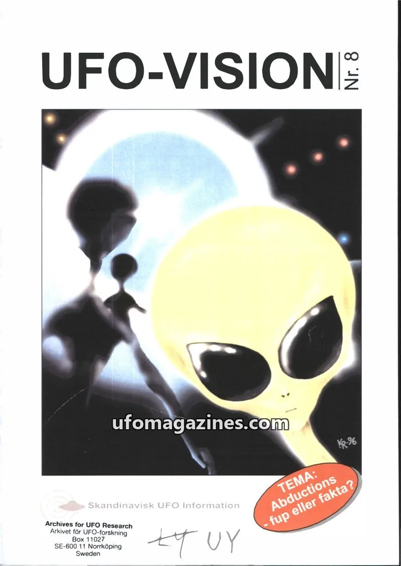 Cover of UFO Vision (SUFOI) issue Nr. 8: UFO-VISION