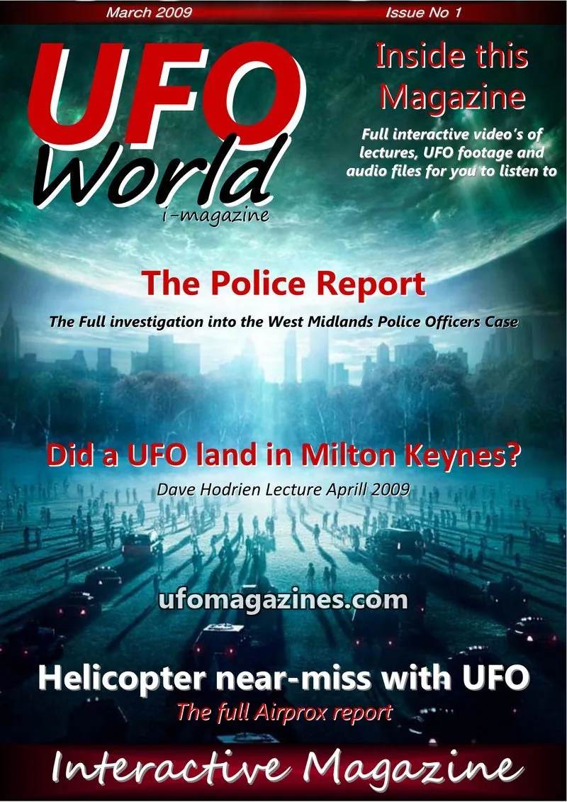 Cover of Birmingham UFO Group issue No 1: UFO World i-magazine