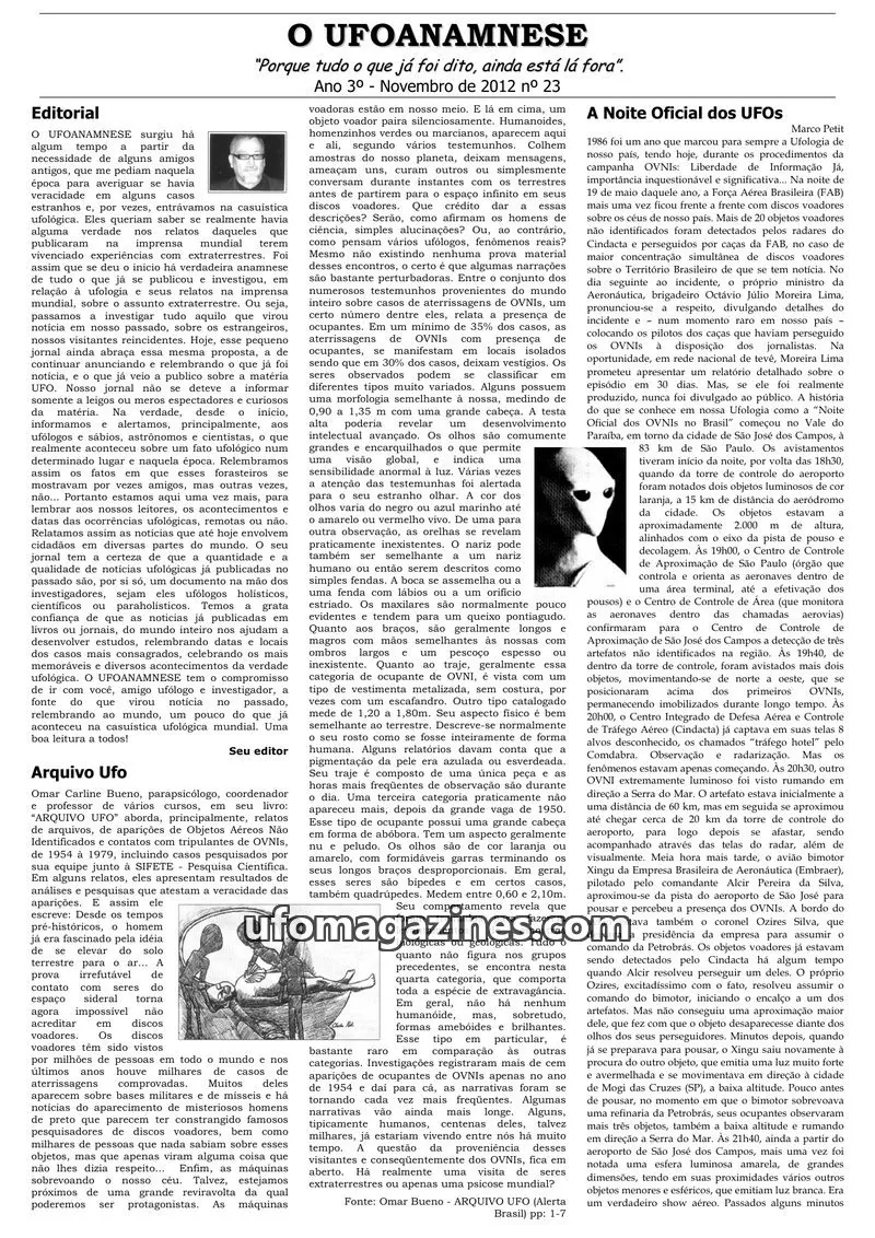 Cover of Ufoanamnese issue 23: O UFOANAMNESE