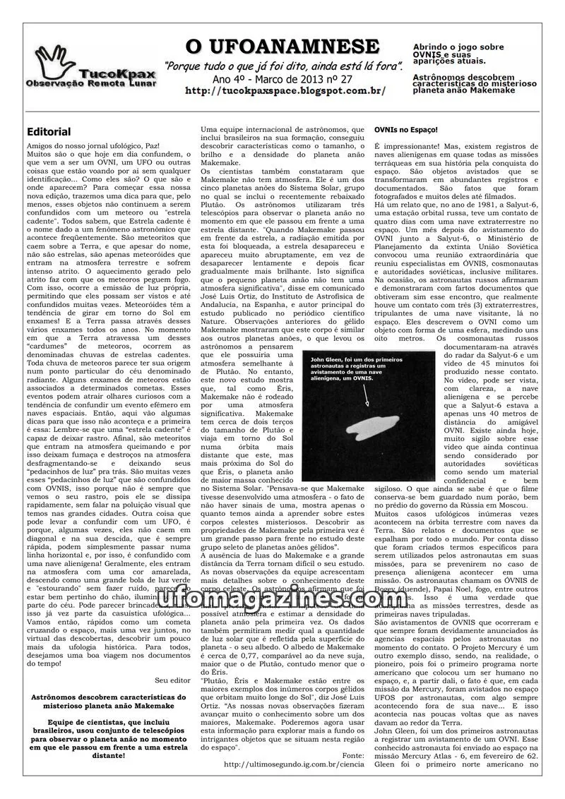 Cover of Ufoanamnese issue 27: O UFOANAMNESE
