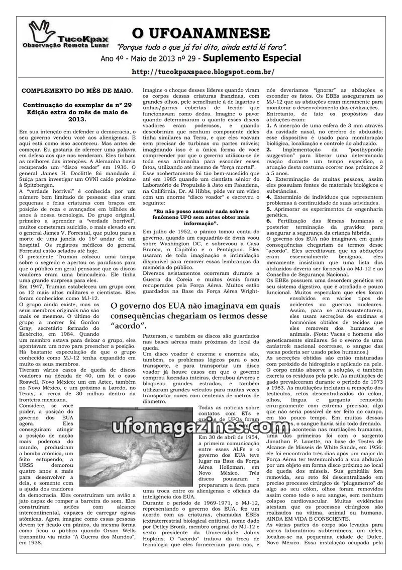 Cover of Ufoanamnese issue 29: O UFOANAMNESE