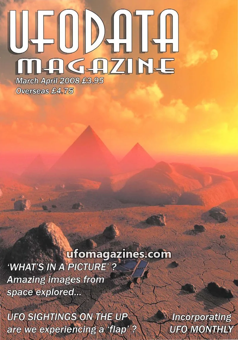 Cover of UFOdata Magazine issue March April 2008: UFODATA MAGAZINE