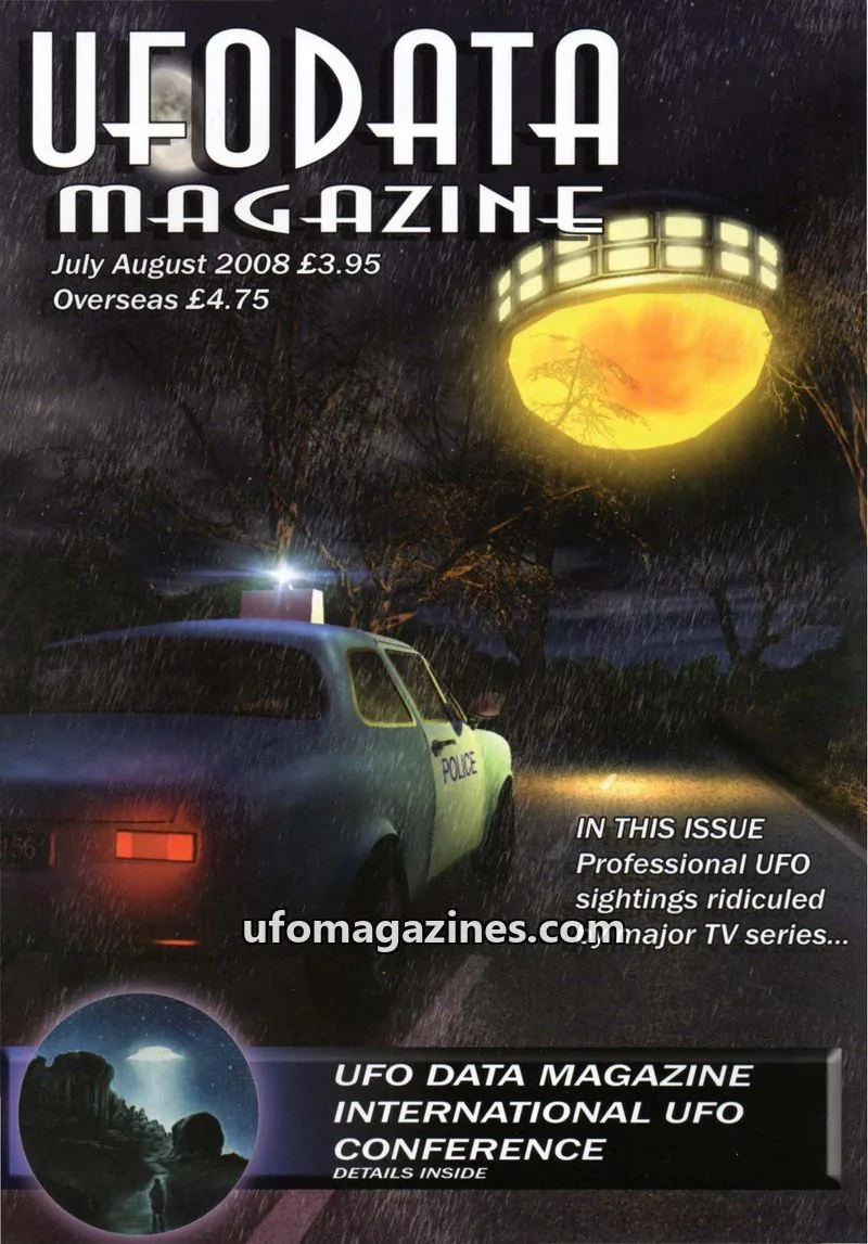 Cover of UFOdata Magazine issue July August 2008: UFODATA MAGAZINE