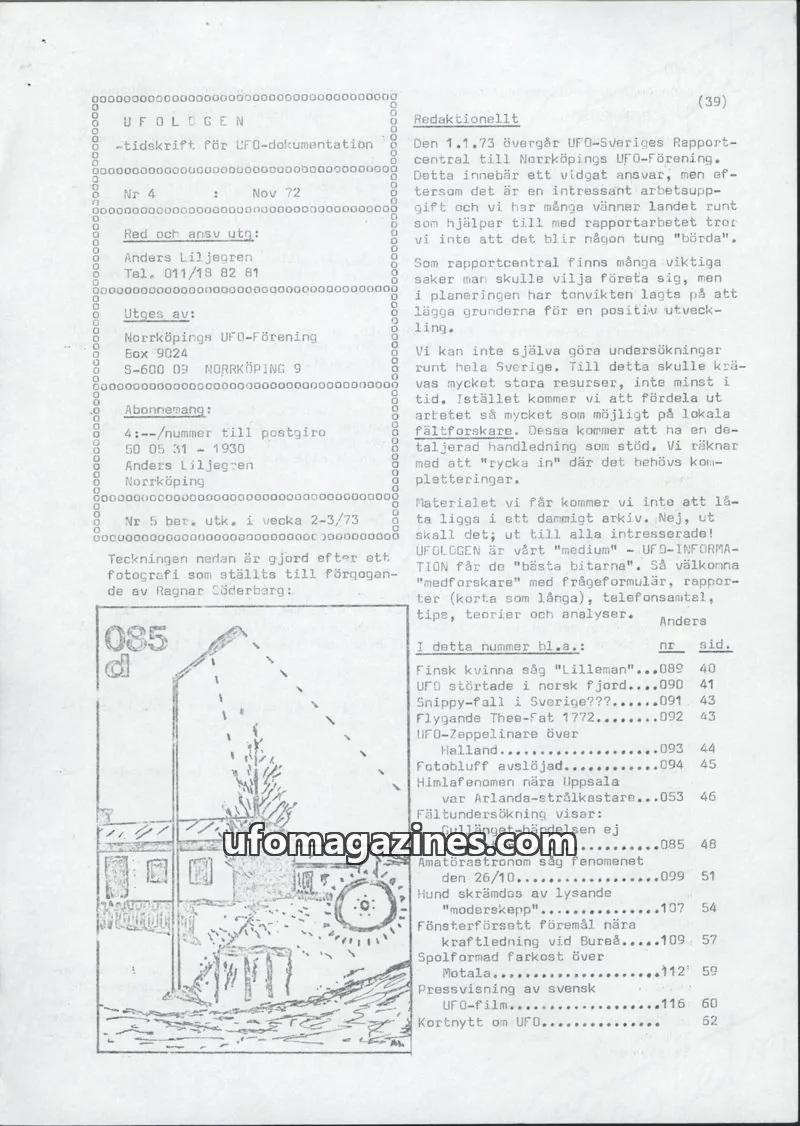 Cover of Ufologen (AFU) issue Nr 4: UFOLDGEN