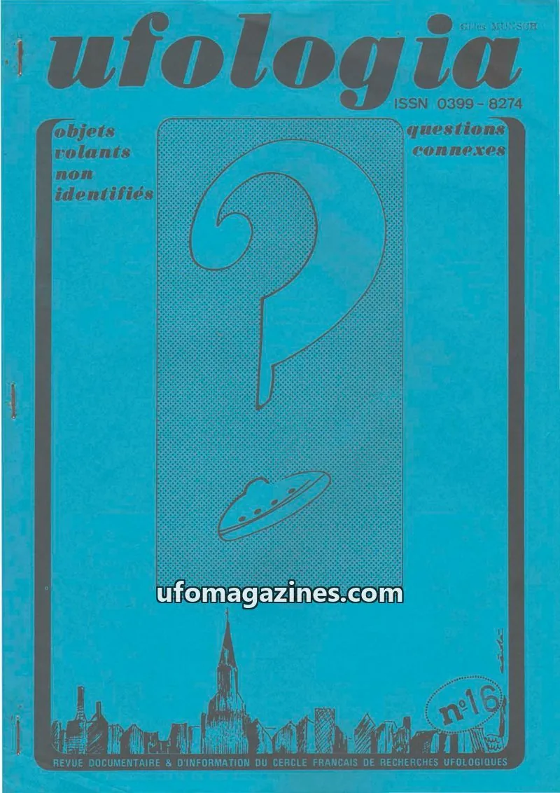 Cover of Ufologia issue 16: Ufologia